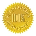 Satisfaction Guaranteed Logo for Singapore Fitness Services. 