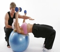 Image of an in-home personal training session in progress.
